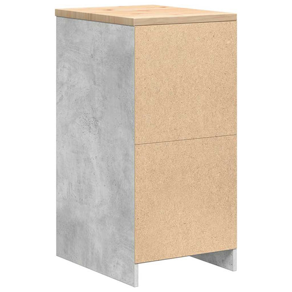 Autotallin säilytyskaappi betoni harmaa 40x51x85 cm täysi mänty