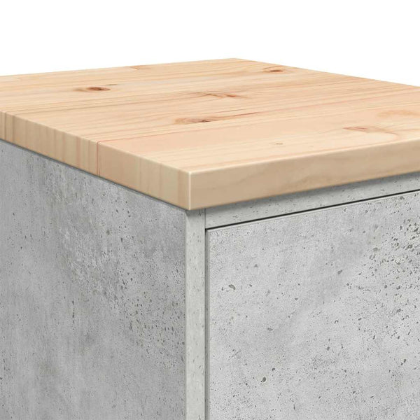 Autotallin säilytyskaappi betoni harmaa 40x51x85 cm täysi mänty