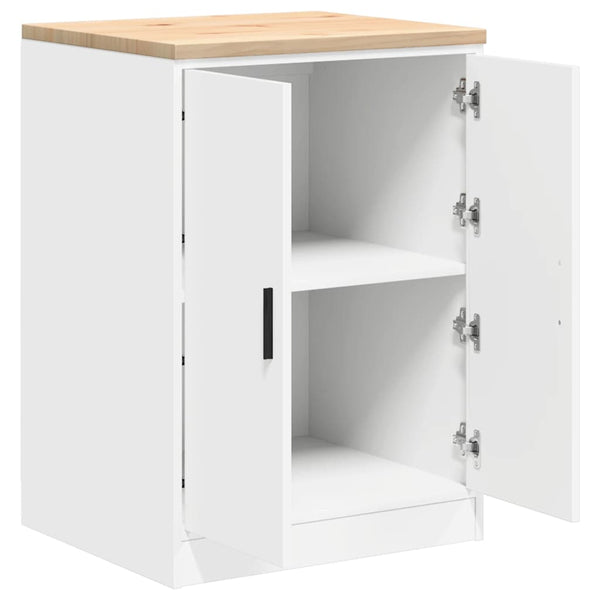 Autotallin säilytyskaappi valkoinen 60x51x85 cm täysi mänty