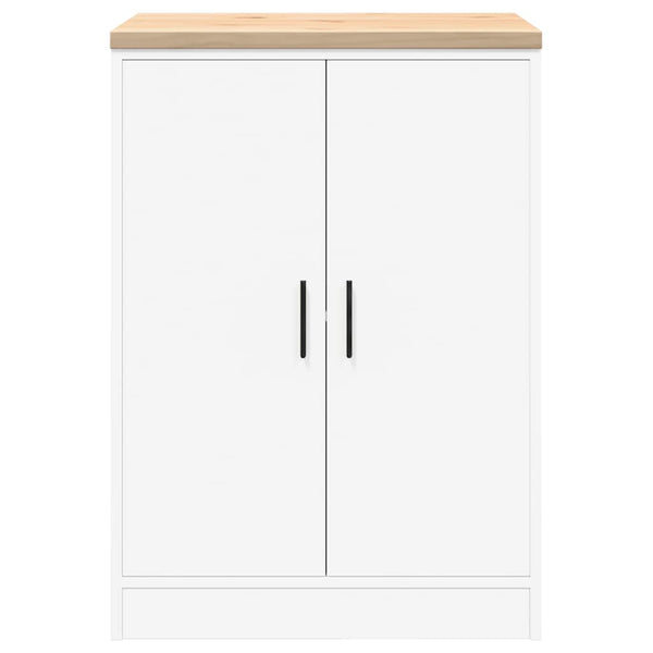 Autotallin säilytyskaappi valkoinen 60x51x85 cm täysi mänty