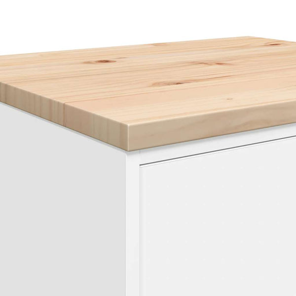 Autotallin säilytyskaappi valkoinen 60x51x85 cm täysi mänty