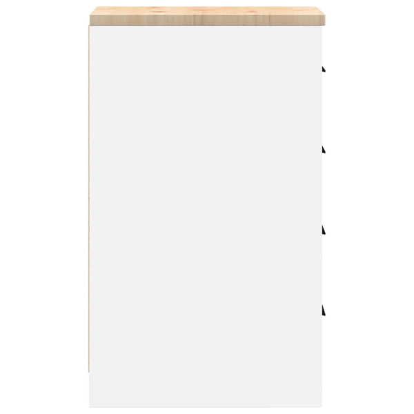 Autotallin säilytyskaappi valkoinen 30x51x85 cm täysi mänty