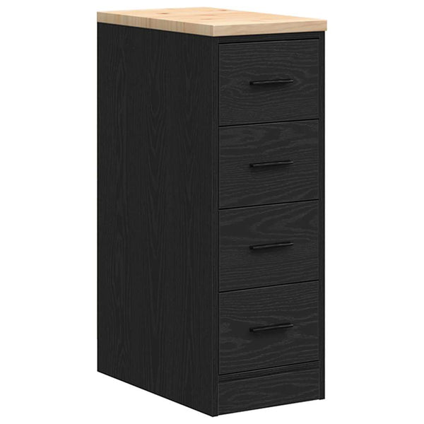 Autotallin säilytyskaappi musta 30x51x85 cm täysi mänty