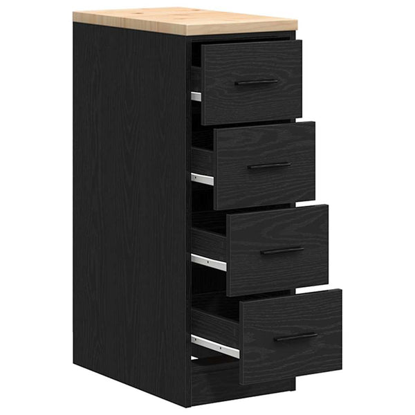 Autotallin säilytyskaappi musta 30x51x85 cm täysi mänty
