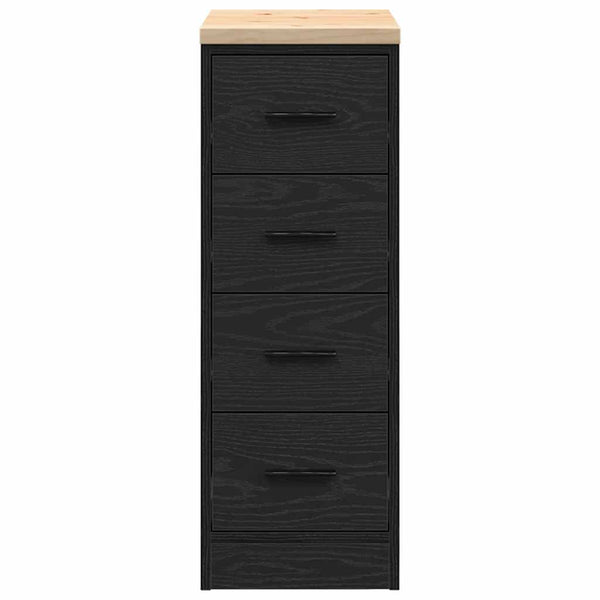 Autotallin säilytyskaappi musta 30x51x85 cm täysi mänty