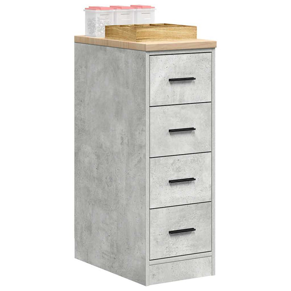Autotallin säilytyskaappi betoni harmaa 30x51x85 cm täysi mänty