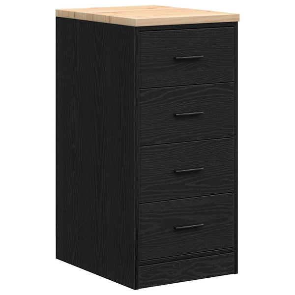 Autotallin säilytyskaappi musta 40x51x85 cm täysi mänty