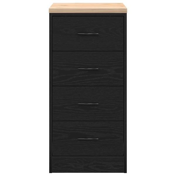Autotallin säilytyskaappi musta 40x51x85 cm täysi mänty