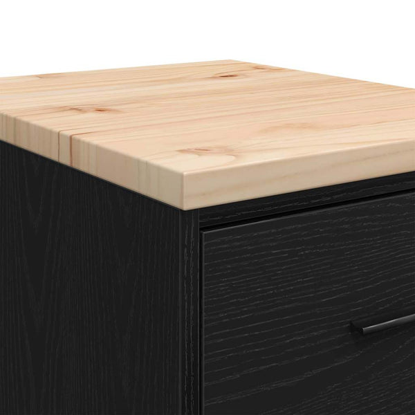 Autotallin säilytyskaappi musta 40x51x85 cm täysi mänty