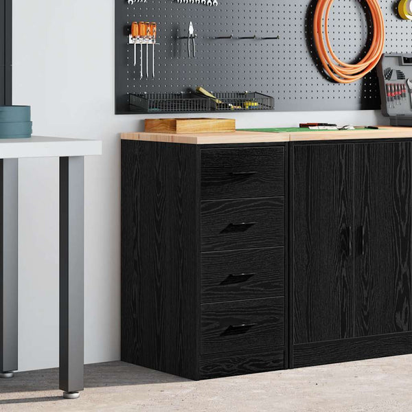 Autotallin säilytyskaappi musta 40x51x85 cm täysi mänty