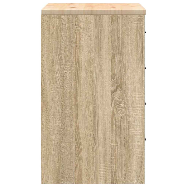 Autotallin säilytyskaappi sonoma tammi 60x51x85 cm täysi mänty