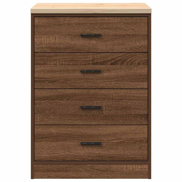 Autotallin säilytyskaappi ruskea tammi 60x51x85 cm täysi mänty