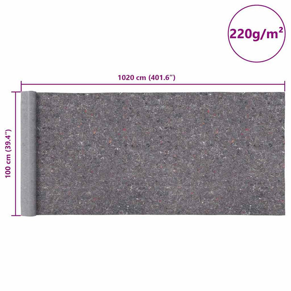 Liukumaton maalarin fleece 10 m 220 g/m² Harmaa