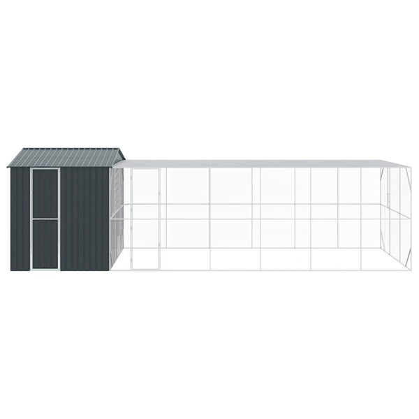 Lintuhäkki Antrasiitti 845 x 304 x 247 cm Galvanoitu teräs