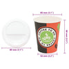Paperiset kahvikupit kansilla 1000 kpl 8oz 240ml