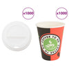 Paperiset kahvikupit kansilla 1000 kpl 4oz 100ml
