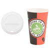 Paperiset kahvikupit kansilla 1000 kpl 16oz 400ml