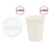 Paperiset kahvikupit kansilla 1000 kpl 8oz 200ml