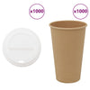 Paperiset kahvikupit kansilla 1000 kpl 16oz 400ml