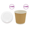 Paperiset kahvikupit kansilla 1000 kpl 4oz 100ml