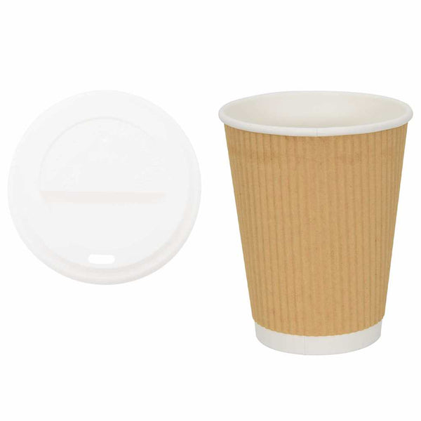 Paperiset kahvikupit kansilla 1000 kpl 12oz 300ml