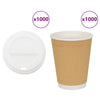 Paperiset kahvikupit kansilla 1000 kpl 16oz 400ml