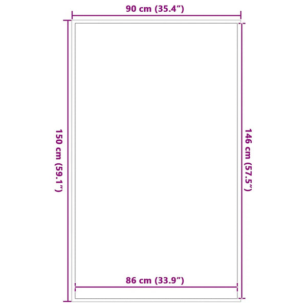 Sininen ovimatto Ceola 90x150cm