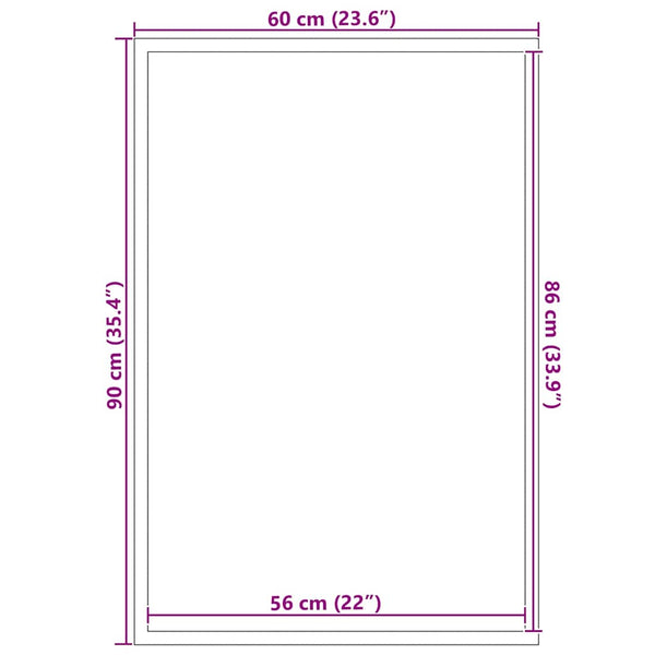 Ruskea ovimatto Ceola 60x90cm