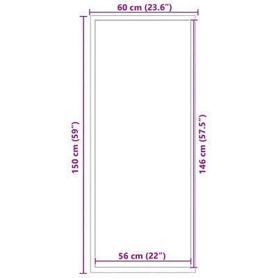 Ruskea ovimatto Ceola 60x150cm