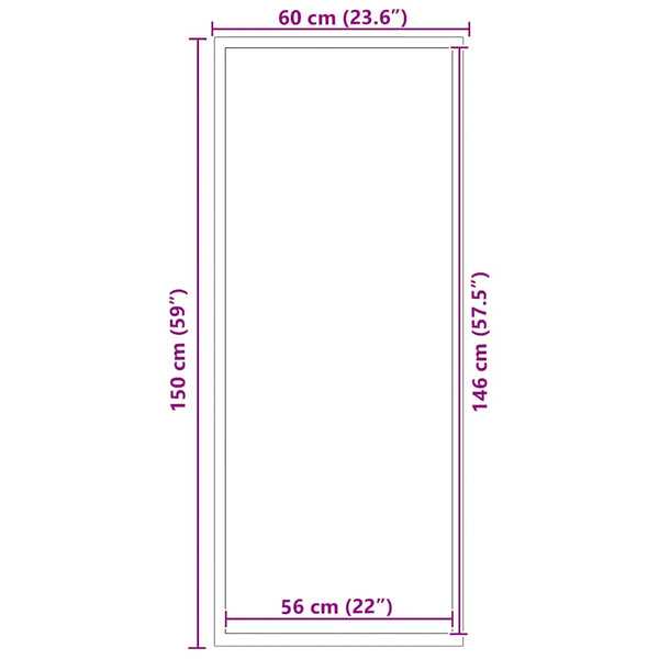 Ruskea ovimatto Ceola 60x150cm
