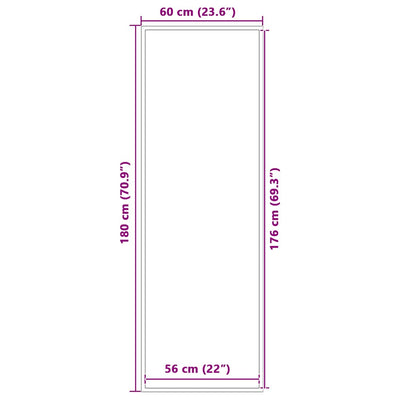 Ruskea ovimatto Ceola 60x180cm
