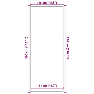 Ruskea ovimatto Ceola 115x300cm