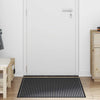 Ovenmatto Mustat ja harmaa 80 x 120 cm Polypropeeni ja PVC
