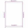 Ovenmatto Mustat ja harmaa 80 x 120 cm Polypropeeni ja PVC