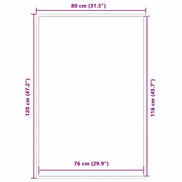 Ovenmatto Mustat ja harmaa 80 x 120 cm Polypropeeni ja PVC