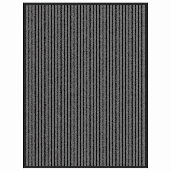 Ovenmatto Mustat ja harmaa 80 x 120 cm Polypropeeni ja PVC