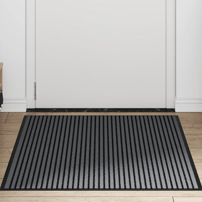 Musta ja harmaa ovimatto raidallinen Bettings 90x150cm