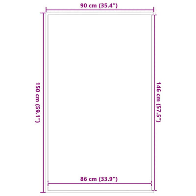 Musta ja harmaa ovimatto raidallinen Bettings 90x150cm