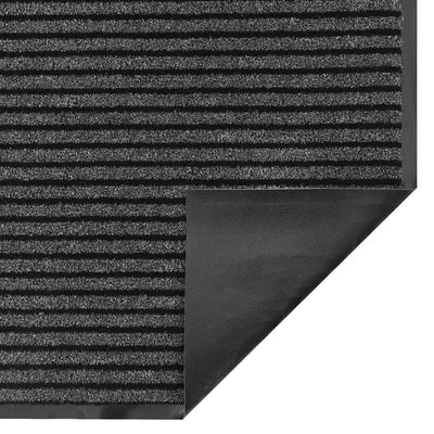 Musta ja harmaa ovimatto raidallinen Bettings 115x300cm