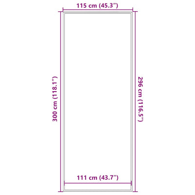 Musta ja harmaa ovimatto raidallinen Bettings 115x300cm