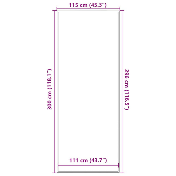 Musta ja harmaa ovimatto raidallinen Bettings 115x300cm
