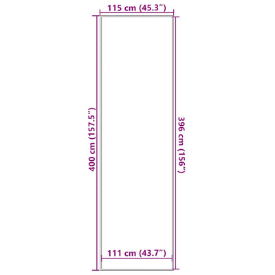 Musta ja harmaa ovimatto raidallinen Bettings 115x400cm