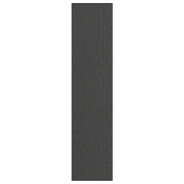 Musta ja harmaa ovimatto raidallinen Bettings 115x500cm