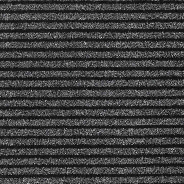 Musta ja harmaa ovimatto raidallinen Bettings 115x500cm