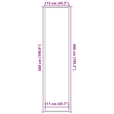 Musta ja harmaa ovimatto raidallinen Bettings 115x500cm