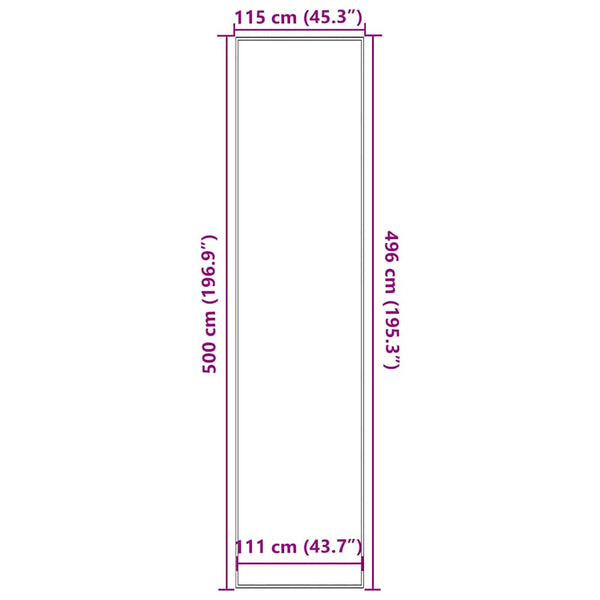 Musta ja harmaa ovimatto raidallinen Bettings 115x500cm