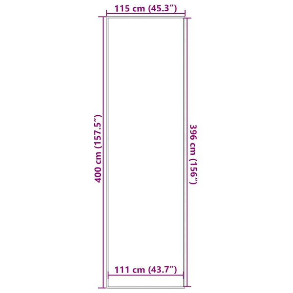 Musta ovimatto Nigoghos 115x400cm