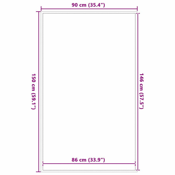 Harmaa ovimatto Nigoghos 90x150cm