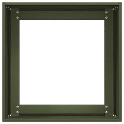 Kukkalaatikko oliivinvihreä 40x40x40 cm kylmävalssattu teräs