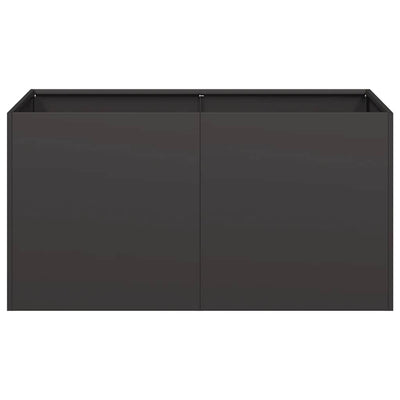 Kukkalaatikko musta 80x40x40 cm kylmävalssattu teräs